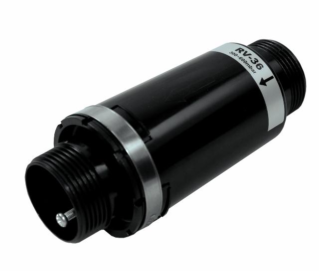 Adjustable pressure and vacuum relief valve RV-A36 metal 300-600 mbar